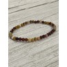 Bracelet en jaspe mokaïte, perles 4 mm.