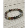 Bracelet en jaspe océan, perles 8 mm.