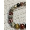 Bracelet en jaspe océan, perles 8 mm.