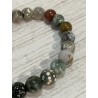 Bracelet en jaspe océan, perles 8 mm.