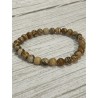 Bracelet en jaspe paysage, perles 6 mm.