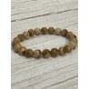Bracelet en jaspe paysage, perles 8 mm.