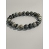 Bracelet en jaspe Picasso, perles 8 mm.