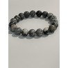 Bracelet en jaspe Picasso, perles 10 mm.