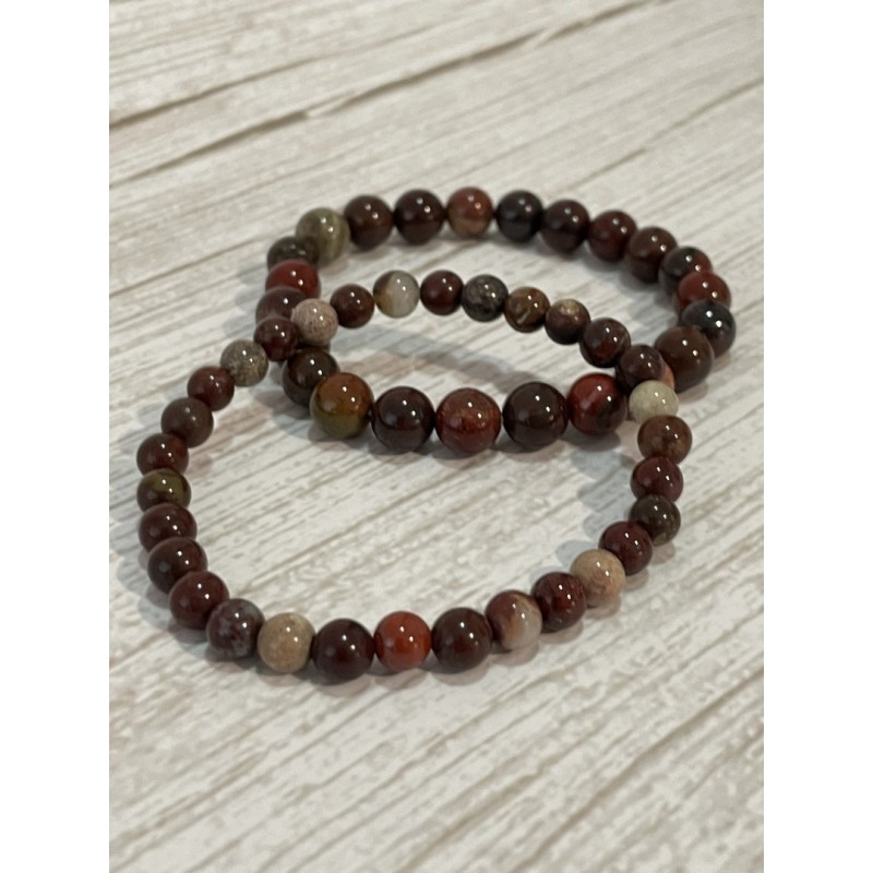 Bracelet en jaspe polychrome
