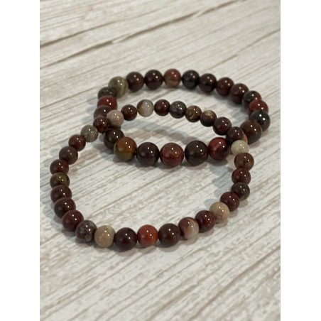Bracelet en jaspe polychrome Bracelet en jaspe polychrome