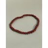 Bracelet en jaspe rouge, perles 4 mm.