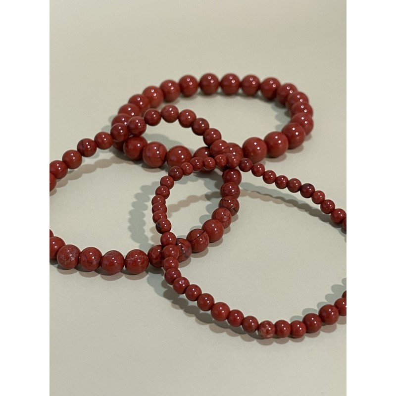 Bracelet jaspe rouge
