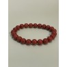 Bracelet en jaspe rouge, perles 8 mm.
