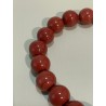 Bracelet en jaspe rouge, perles 8 mm.