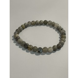 Bracelet en labradorite grise, perles 6 mm.