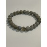 Bracelet en labradorite grise, perles 8 mm.