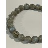 Bracelet en labradorite grise, perles 8 mm.