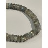 Bracelet en labradorite, forme de rondelles 6 mm.