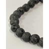 Bracelet en lave, perles 6 mm.