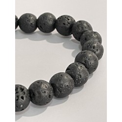 Bracelet en lave, perles 8 mm.