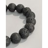 Bracelet en lave, perles 10 mm.