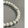 Bracelet en magnésite, perles 6 mm.
