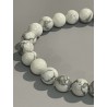 Bracelet en magnésite, perles 8 mm.