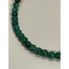 Bracelet en malachite, perles 4 mm.