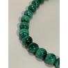 Bracelet en malachite, perles 6 mm.