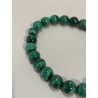 Bracelet en malachite, perles 8 mm.