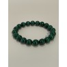 Bracelet en malachite, perles 10 mm.