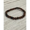 Bracelet en obsidienne mahagonite, perles 6 mm.