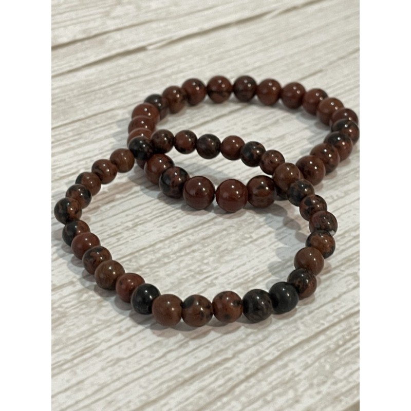 Bracelet obsidienne mahagonite