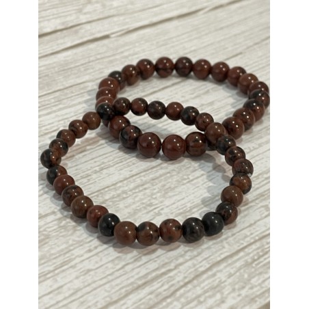 Bracelet obsidienne mahagonite
