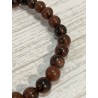 Bracelet en obsidienne mahagonite, perles 6 mm.