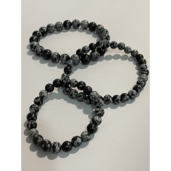 Bracelet obsidienne neige