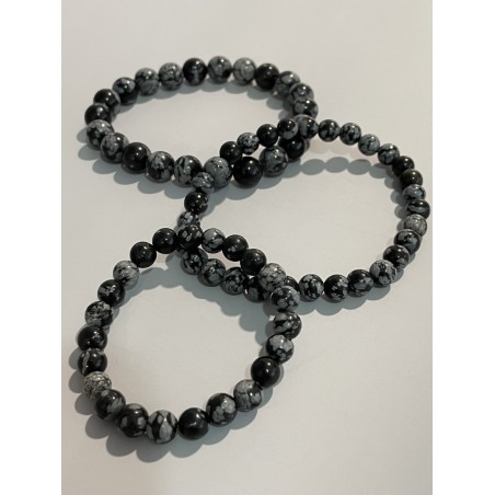 Bracelet obsidienne neige Bracelet obsidienne neige