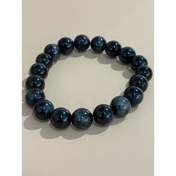 Bracelet  en œil de faucon, perles 10 mm.