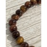 Bracelet en œil de taureau, perles 6 mm.