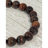Bracelet en œil de taureau, perles 8 mm.