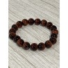 Bracelet en œil de taureau, perles 10 mm.
