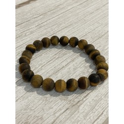 Bracelet en œil de tigre mat