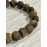 Bracelet en œil de tigre mat