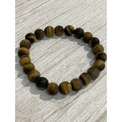 Bracelet en œil de tigre mat