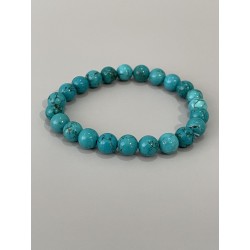 Bracelet en turquoise de Chine, perles 8 mm.