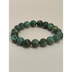 Bracelet en turquoise d'Afrique, perles 10 mm.