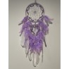 Attrape-rêves mauve, avec perles fantaisie.