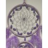Attrape-rêves mauve, avec perles fantaisie.