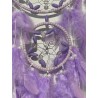 Attrape-rêves mauve, avec perles fantaisie.