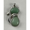 Pendentif chat et aventurine