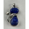 Pendentif chat et lapis lazuli