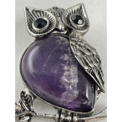 Pendentif-broche chouette