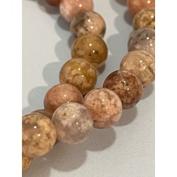 Bracelet agate mousse rose