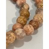 Bracelet agate mousse rose